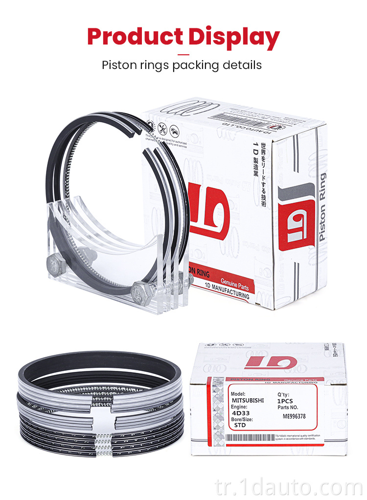 Mitsubishi 4d33 için piston kiti Piston Kit For Mitsubishi 4D33